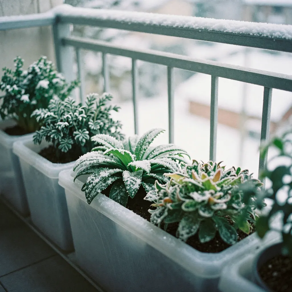 Snake plant in winter conditions